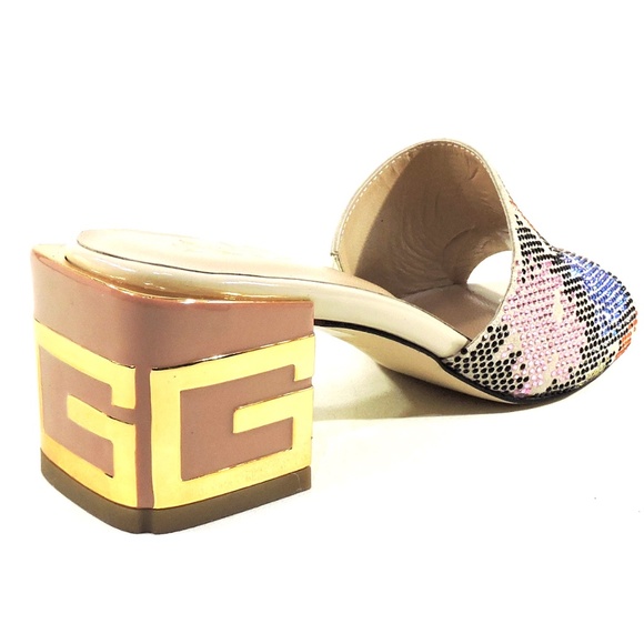 ALESSANDRO DI MARIA 🇮🇹 WOMEN'S BEIGE SUEDE SUMMER FASHION MULES - Picture 5 of 8